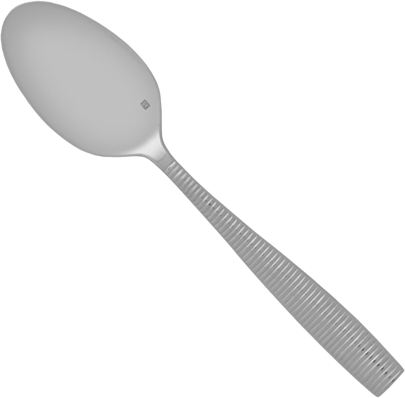 image:imageFortessa Lucca Faceted 1810 Stainless Steel Flatware Serving Spoon 9InchRingo