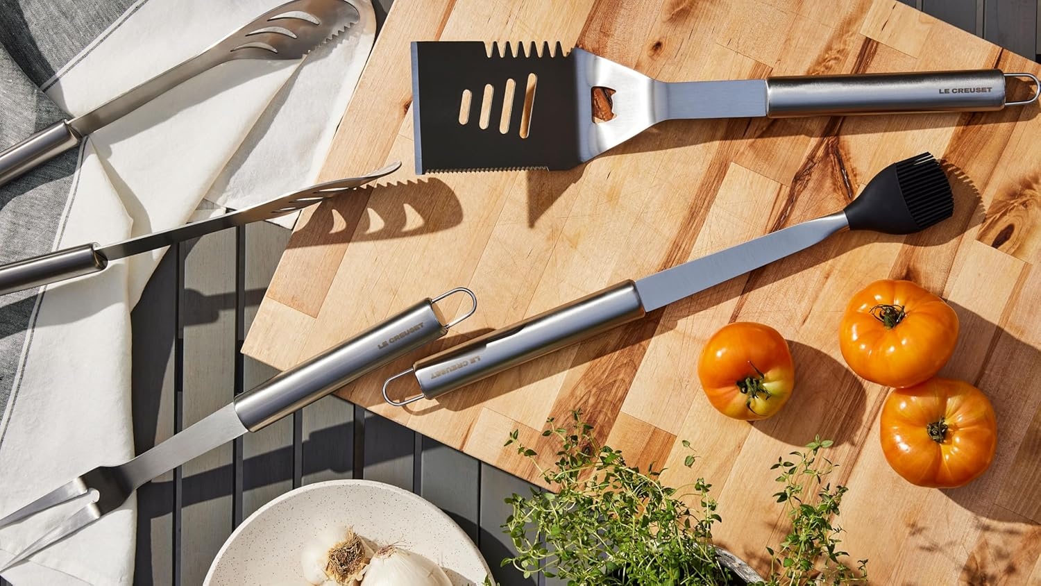 image:imageLe Creuset Stainless Steel Outdoor Slotted Turner 175Basting Brush