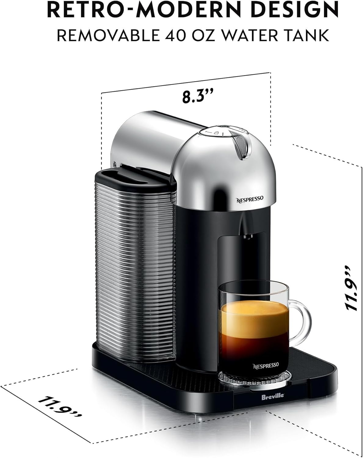 image:imageNespresso Vertuo Coffee and Espresso Maker by Breville ChromeChrome