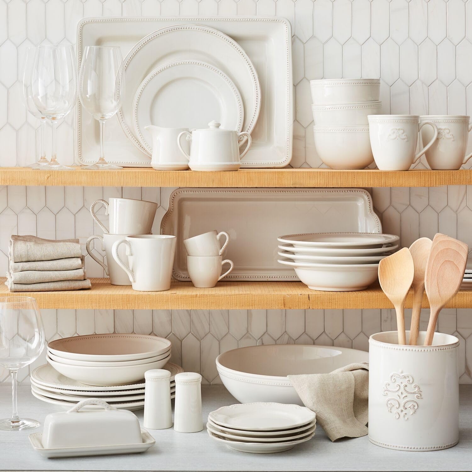 image:imageSur La Table Pearl Stoneware Serving Bowl White