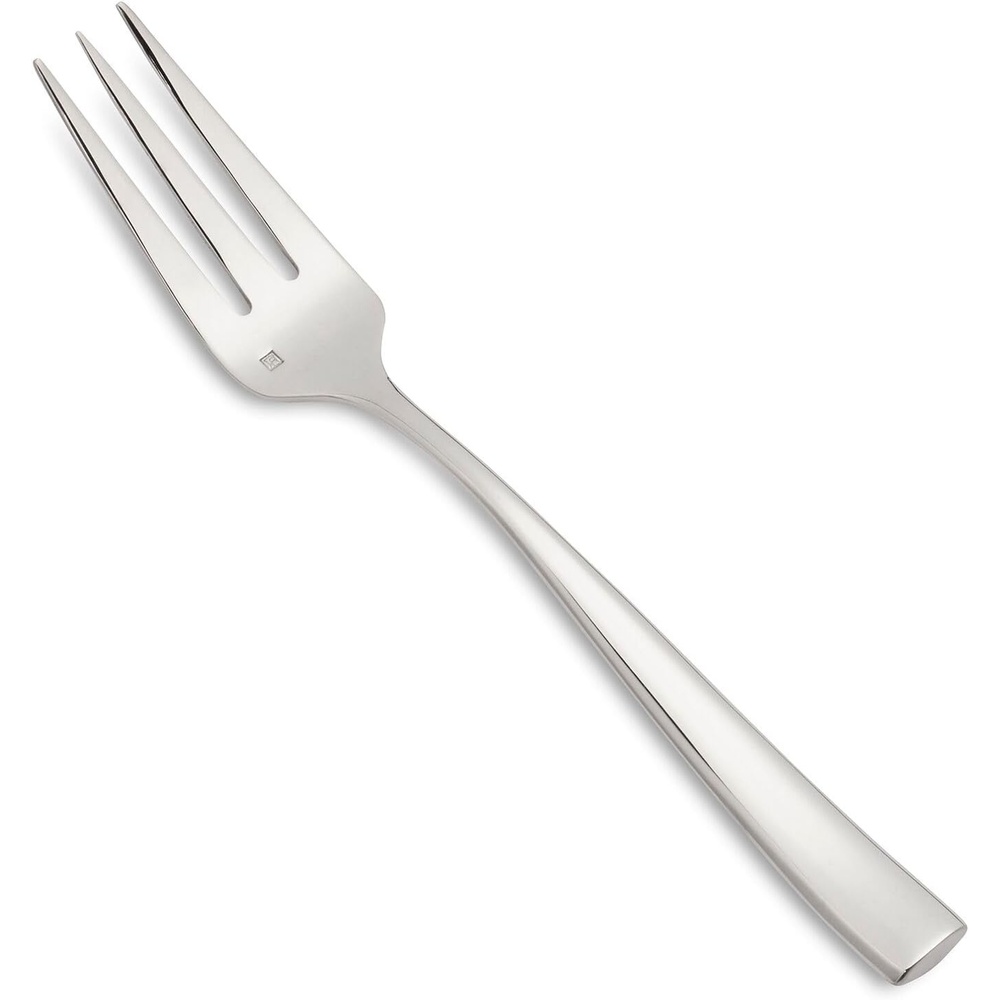 image:imageFortessa Lucca Faceted 1810 Stainless Steel Flatware Serving Spoon 9InchLucca