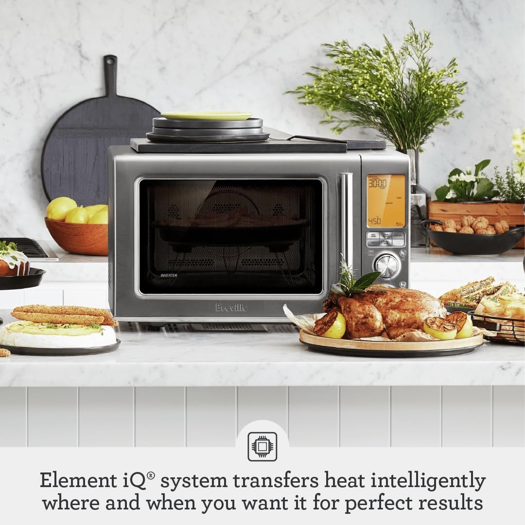 image:imageBreville BMO870BSS Combi Wave 3in1 Microwave Air Fryer and Convection Oven Brushed Stainless SteelBlack Stainless Steel