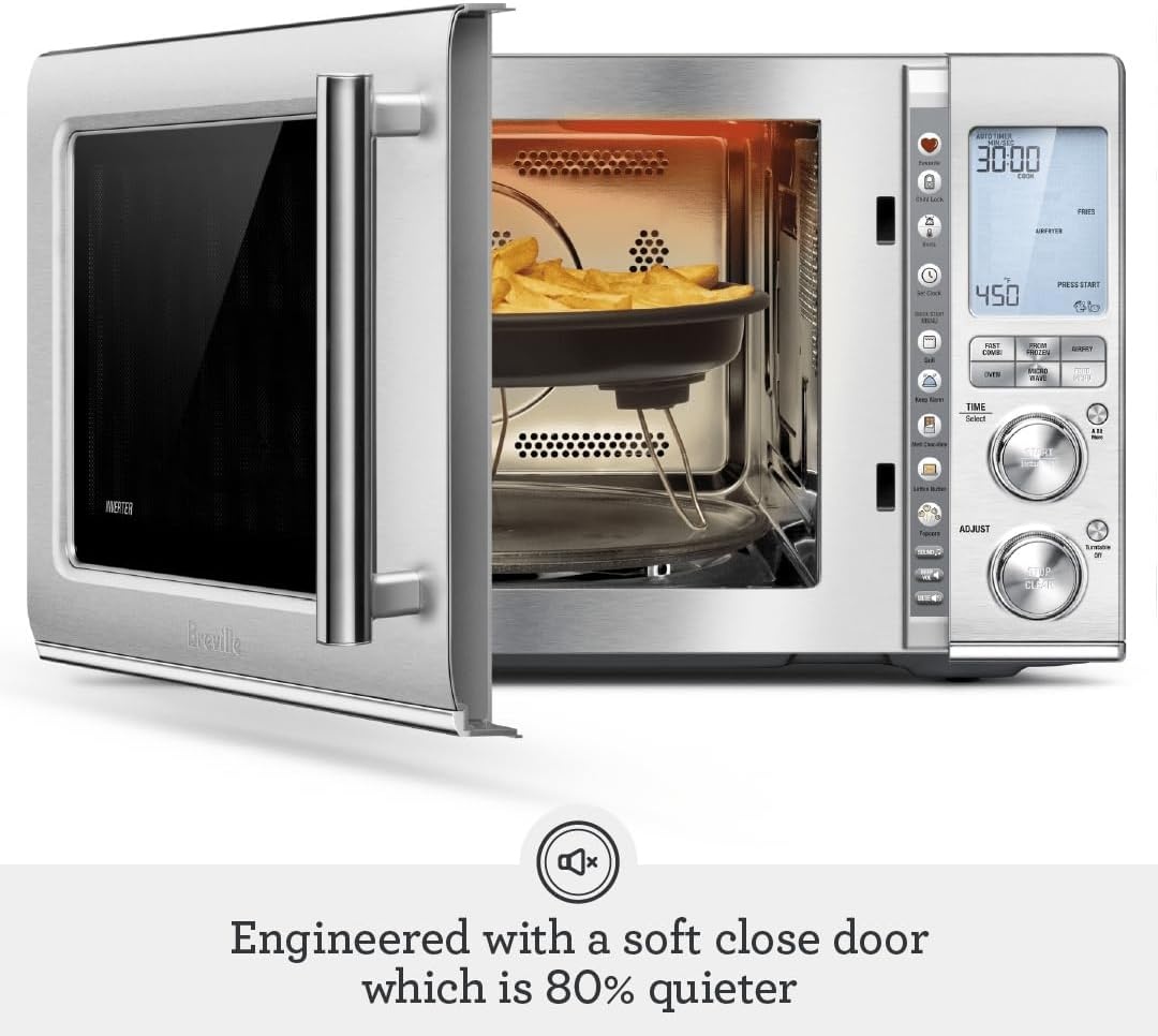 image:imageBreville BMO870BSS Combi Wave 3in1 Microwave Air Fryer and Convection Oven Brushed Stainless SteelBlack Stainless Steel