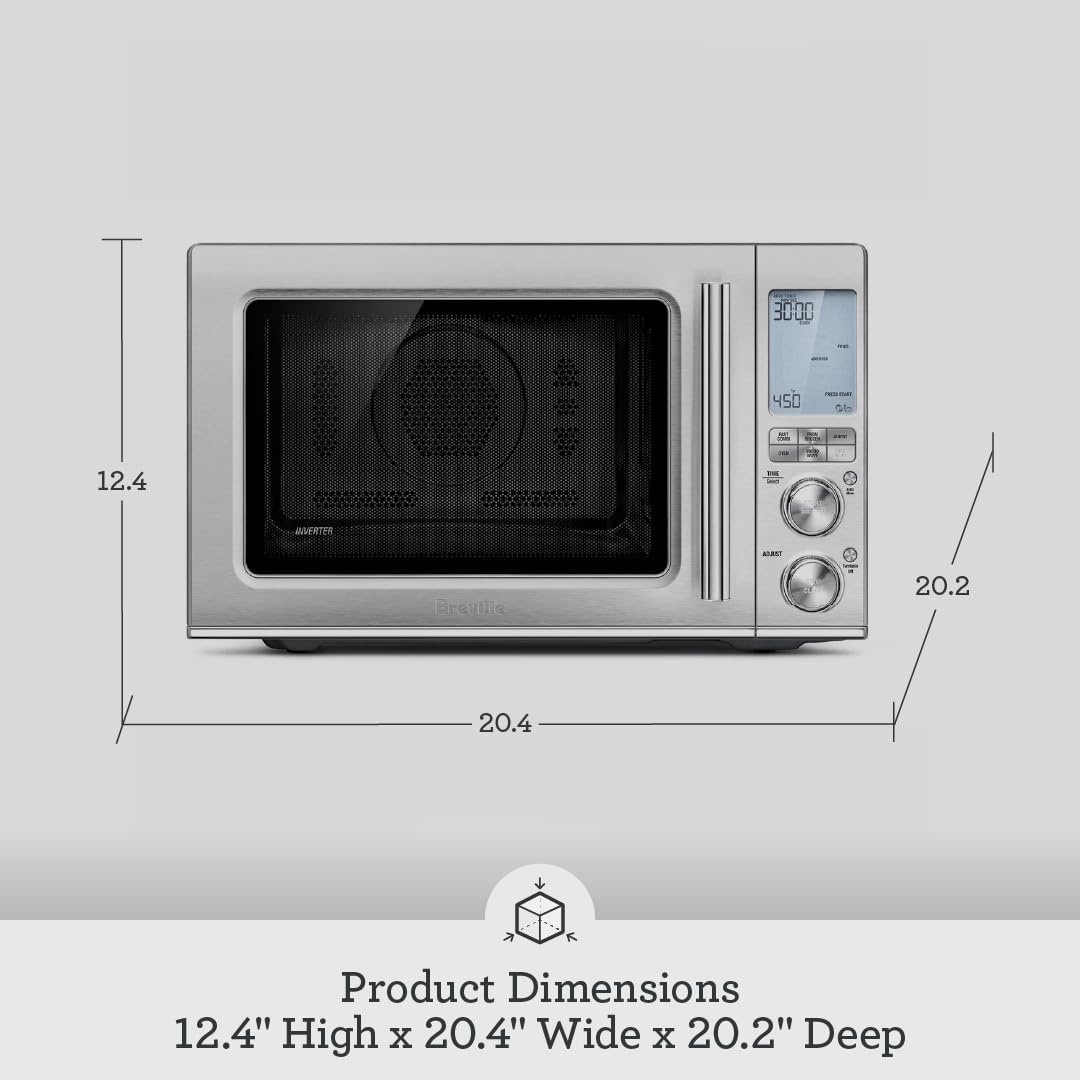 image:imageBreville BMO870BSS Combi Wave 3in1 Microwave Air Fryer and Convection Oven Brushed Stainless SteelBlack Stainless Steel