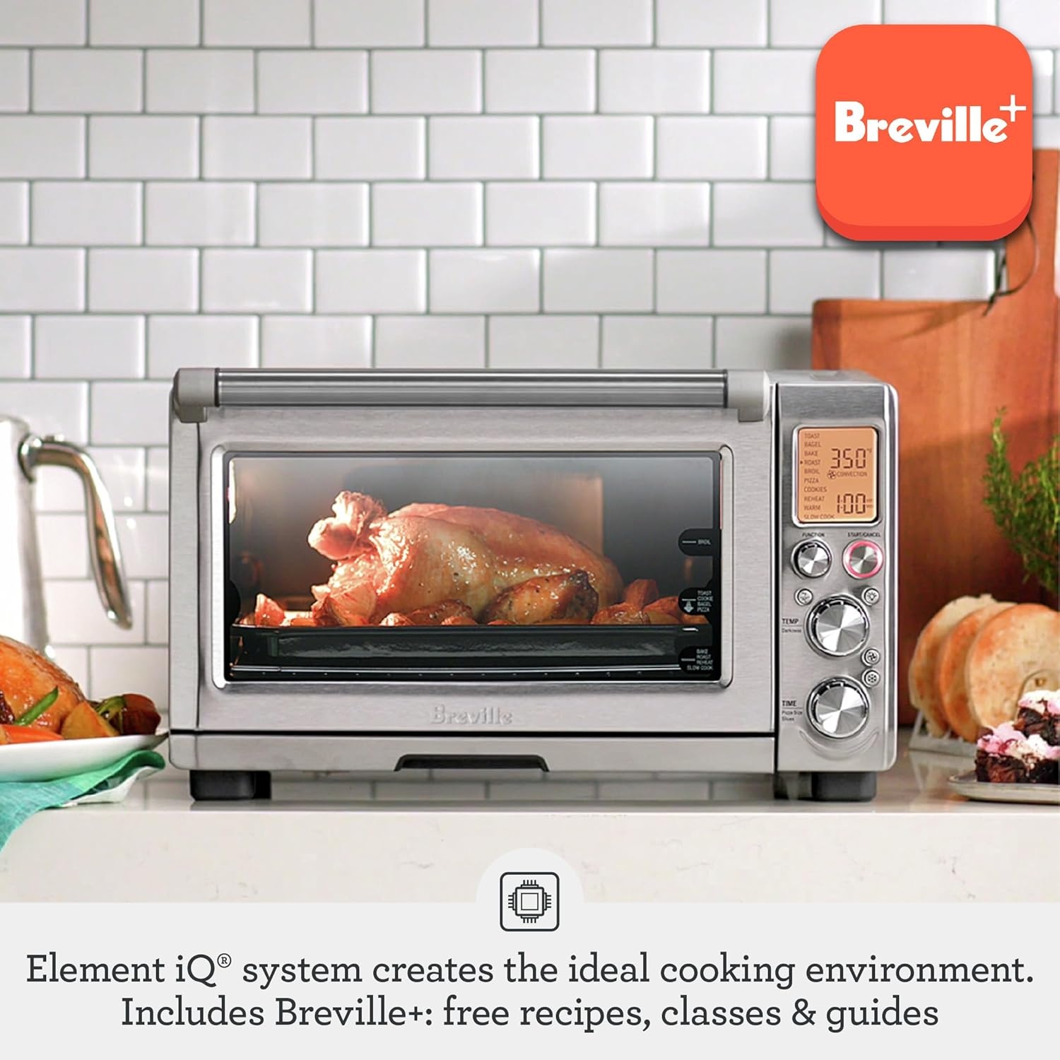 image:imageBreville BOV845BSS Smart Oven Pro Countertop Oven Brushed Stainless SteelBlack Sesame