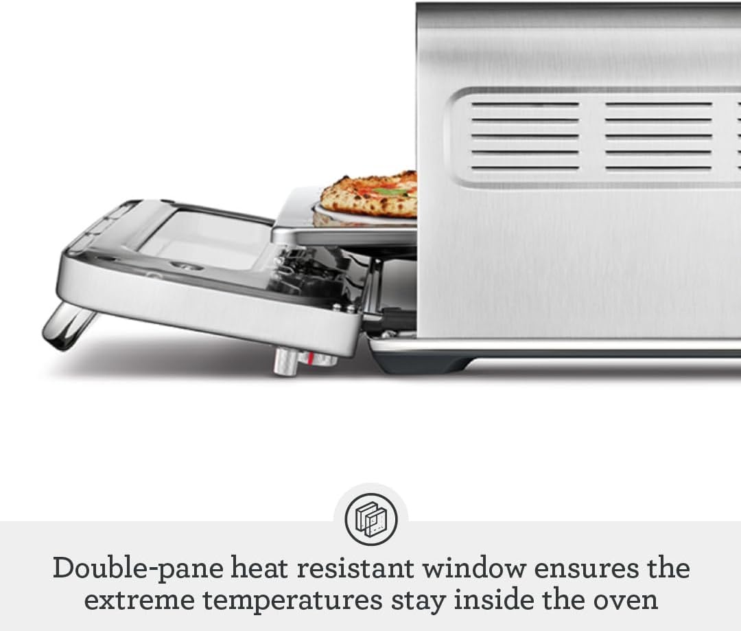 image:imageBreville BPZ820BSS Smart Oven Pizzaiolo Countertop Pizza Maker Brushed Stainless SteelBlack Truffle