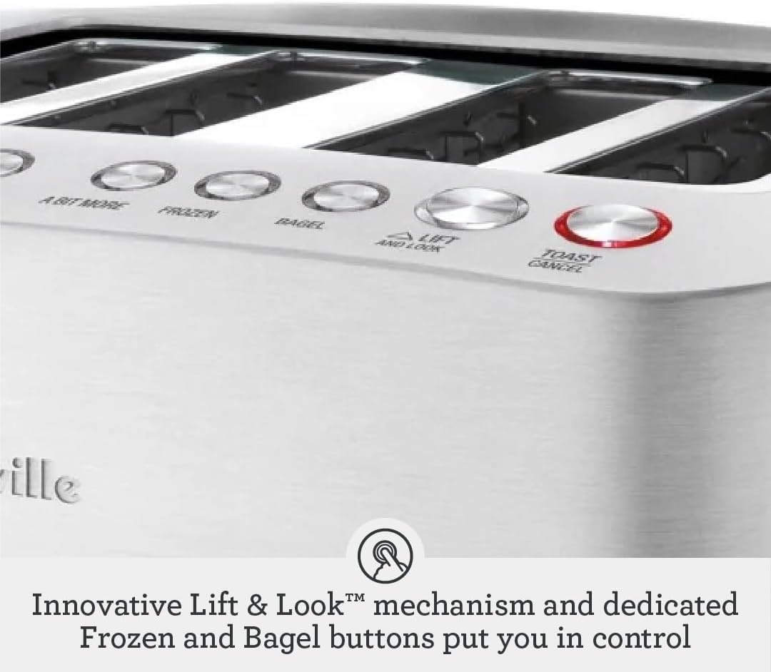 image:imageBreville BTA840XL DieCast Smart Toaster 4 Slice Brushed Stainless Steel4Slice