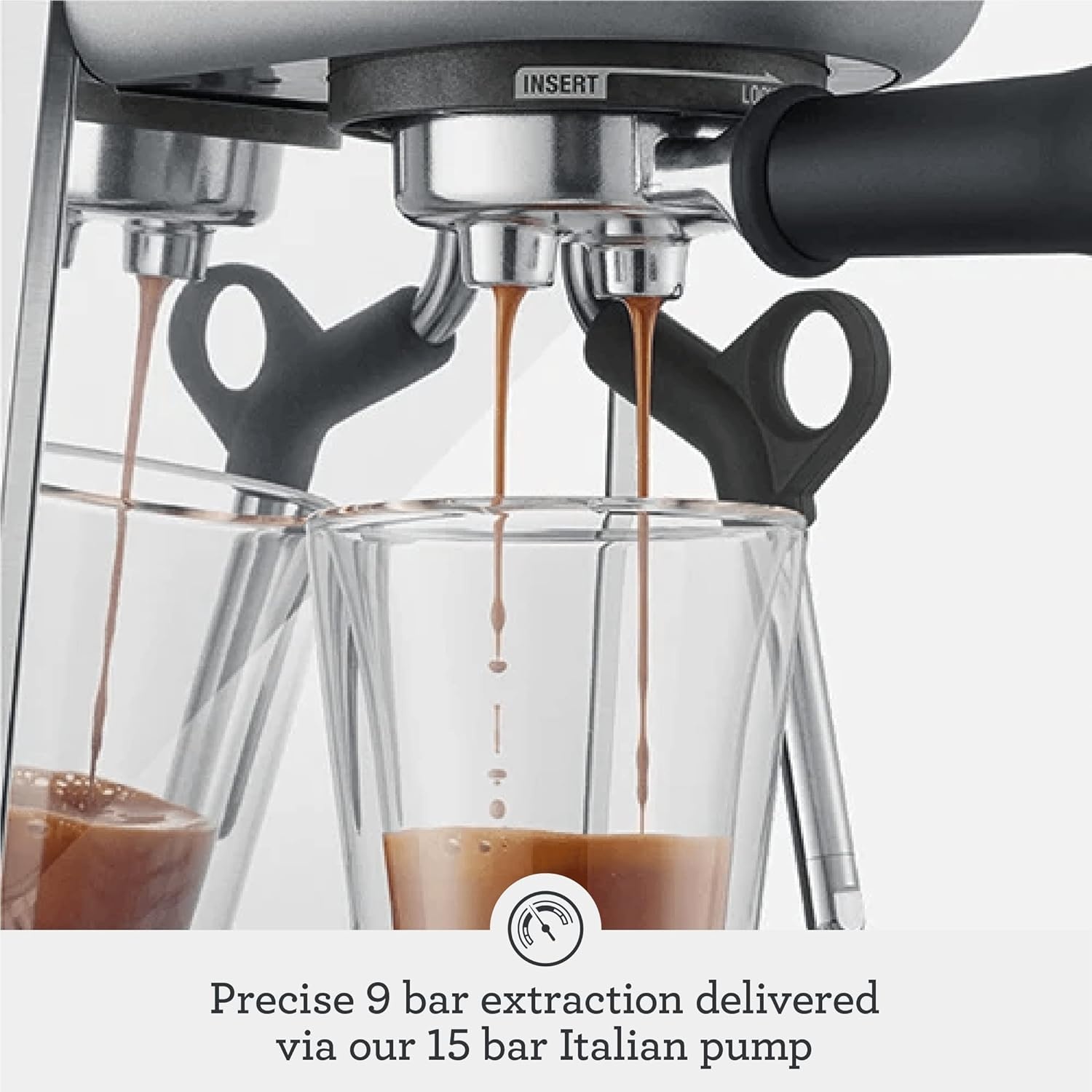 image:imageBreville Bambino Plus Espresso Machine BES500BSS Brushed Stainless SteelBlack Stainless Steel