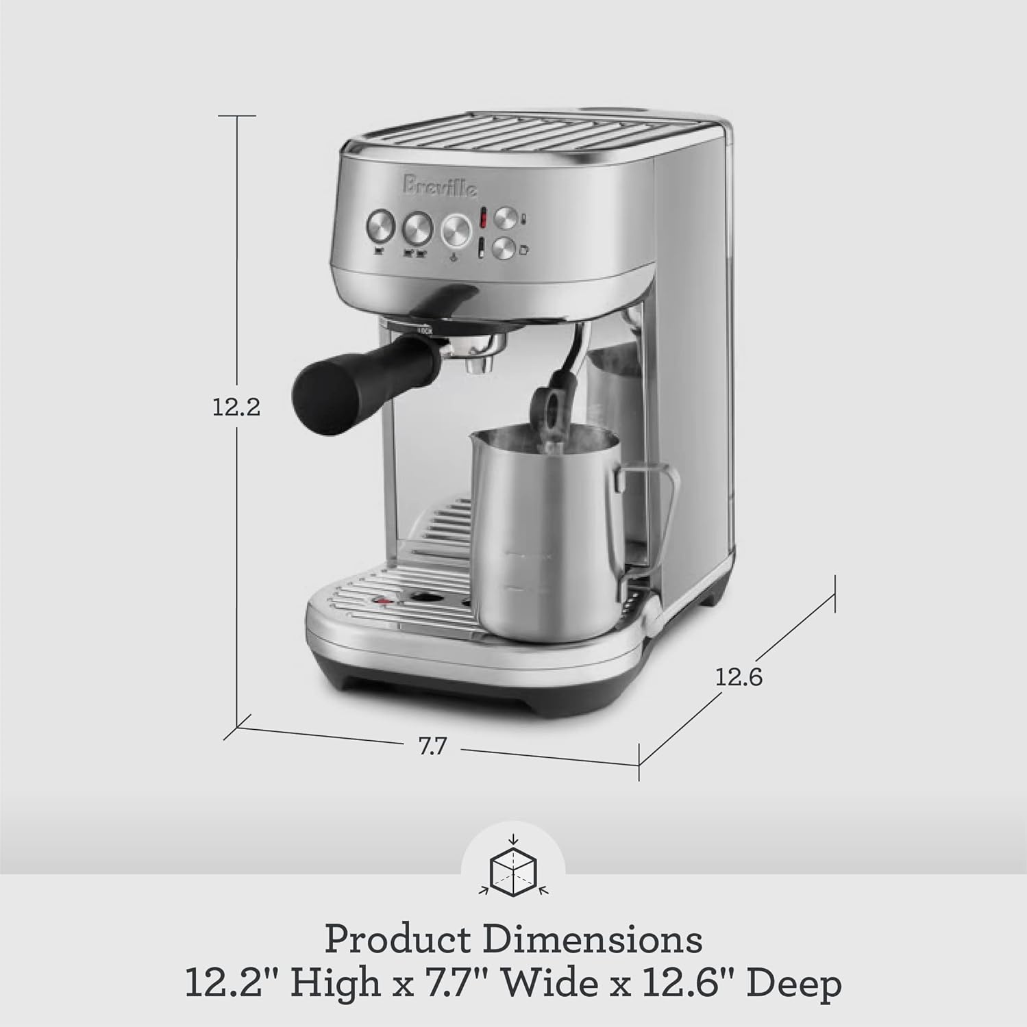 image:imageBreville Bambino Plus Espresso Machine BES500BSS Brushed Stainless SteelBrushed Stainless Steel