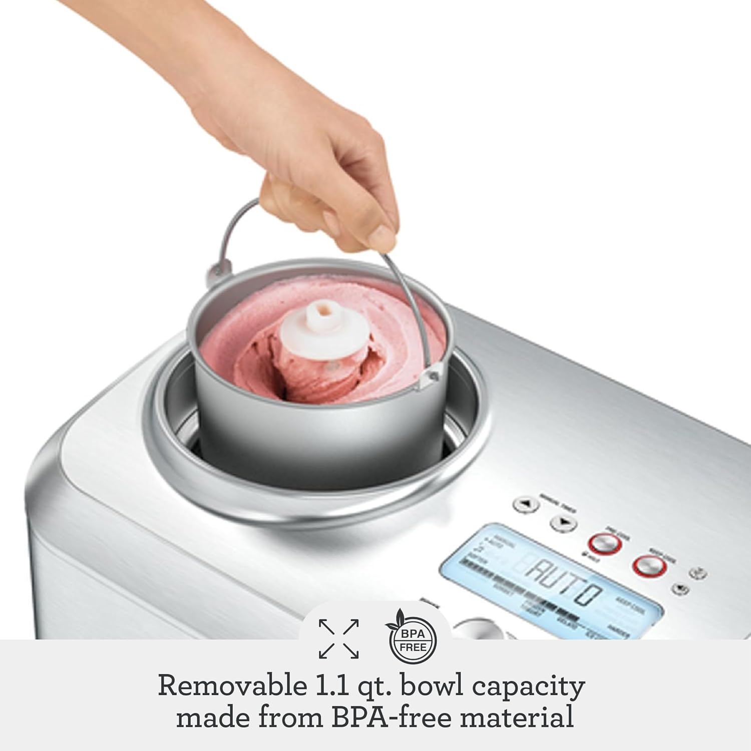 image:imageBreville Smart Scoop Ice Cream Maker BCI600XL Brushed Stainless Steel