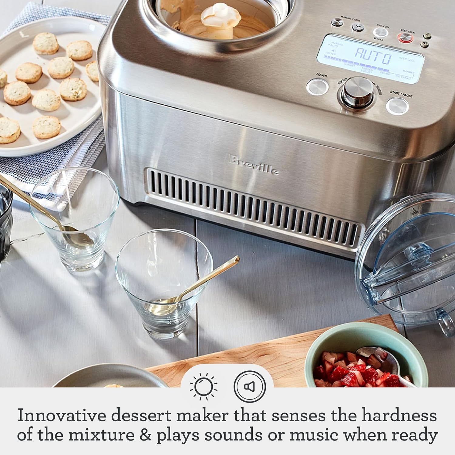 image:imageBreville Smart Scoop Ice Cream Maker BCI600XL Brushed Stainless Steel