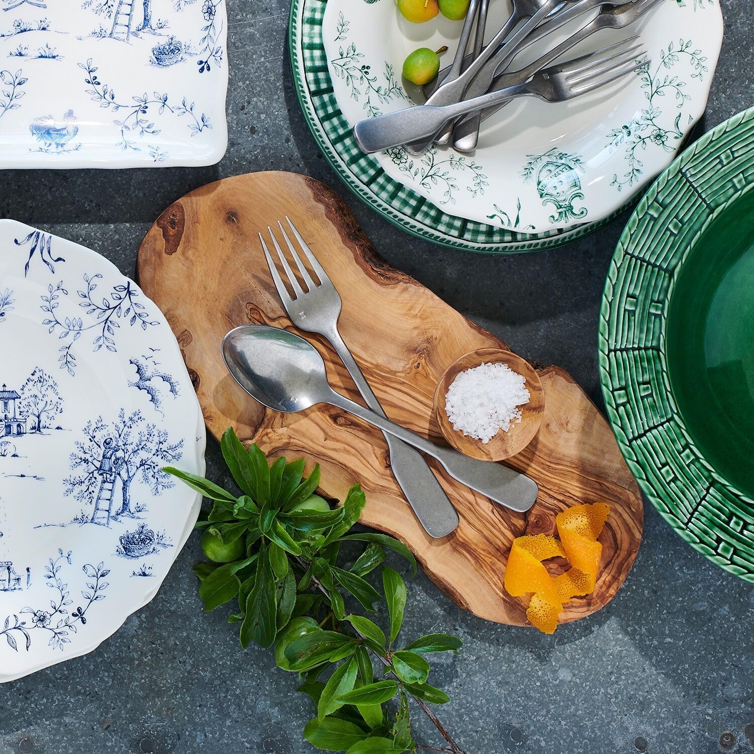 image:imageSur La Table Italian Olivewood Slice Serving Board TanTan