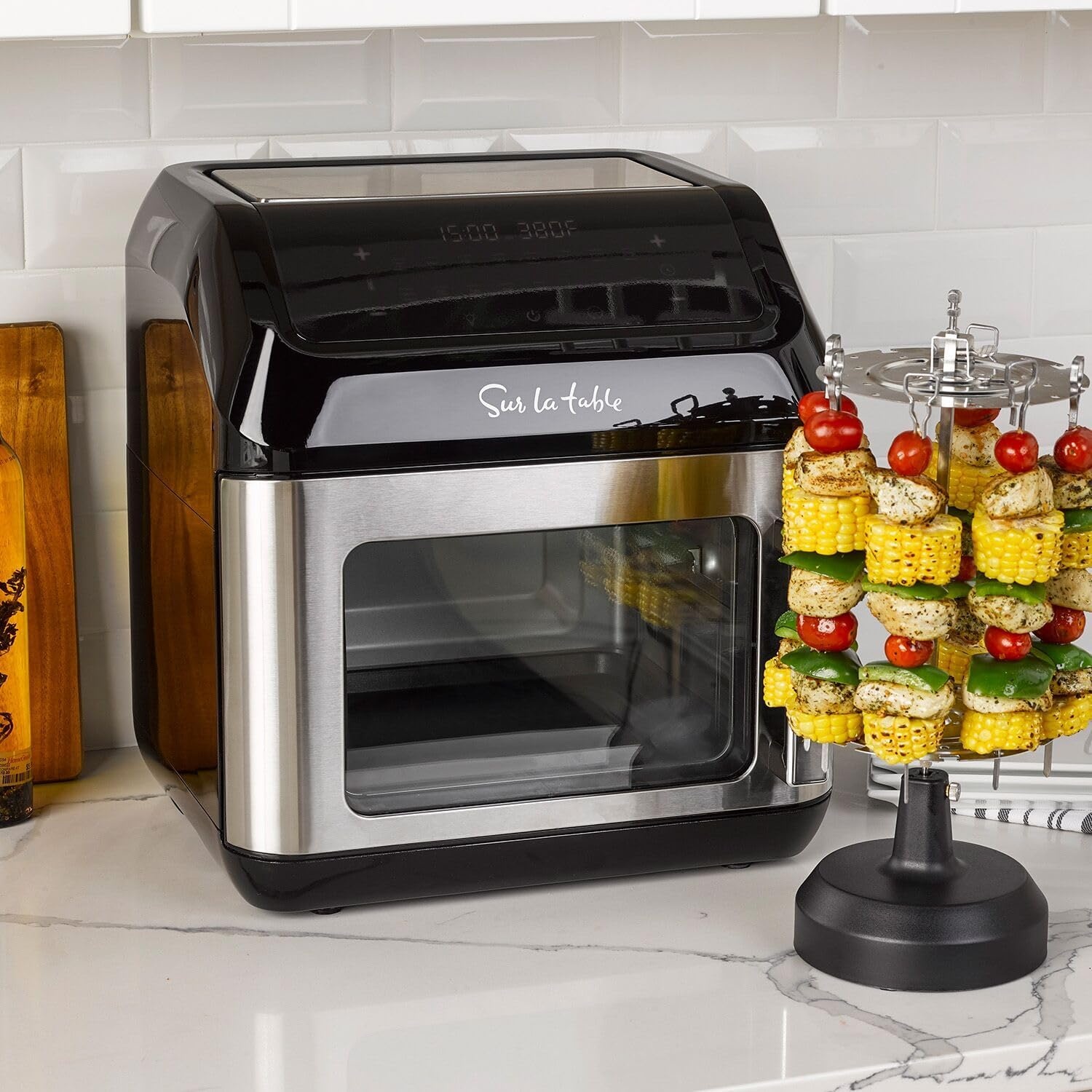 image:imageSur La Table MultiFunction Air Fryer Left Hinge Door 8in1 Cooking Functions Fits a Whole Chicken 13 Qt