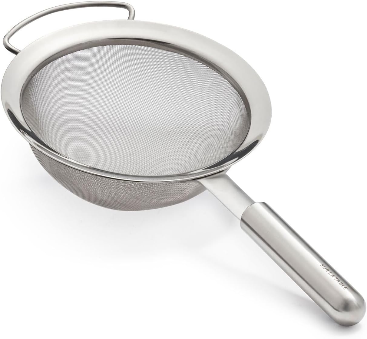 image:imageSur La Table Stainless Steel Sieve 4 Fine Mesh Strainer with Weighted Ergonomic Handle 188 NonCorrosive Metal for Sifting Rinsing amp Straining