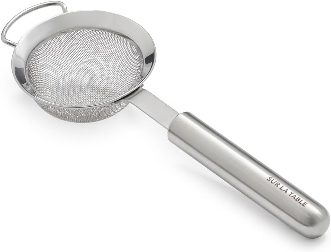 image:imageSur La Table Stainless Steel Sieve Fine Mesh Strainer with Weighted Rim for Dusting Straining and Sifting 7 in