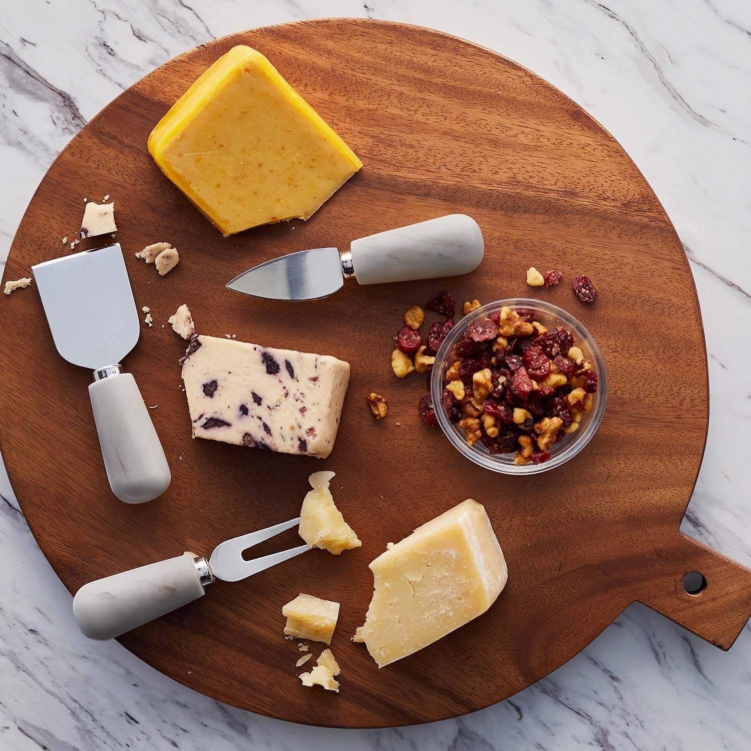 image:imageSur La Table White Marble Cheese Knife Set