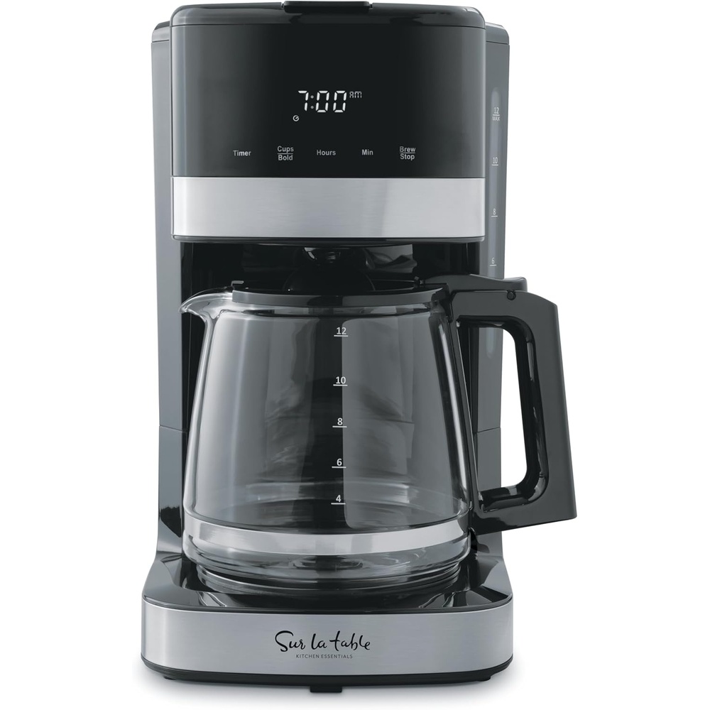 image:imageSur La Table KITCHEN ESSENTIALS 12Cup Programmable Coffee Maker with Brew Strength Control and 24hrProgrammable Timer 1000w