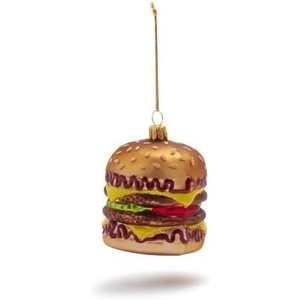 image:imageSur La Table Cheeseburger Glass Ornament
