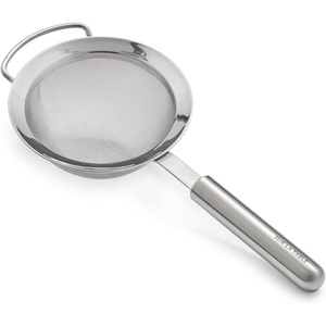 image:imageSur La Table Stainless Steel Sieve  4 Fine Mesh Strainer with Weighted Ergonomic Handle  188 NonCorrosive Metal for Sifting Rinsing amp Straining