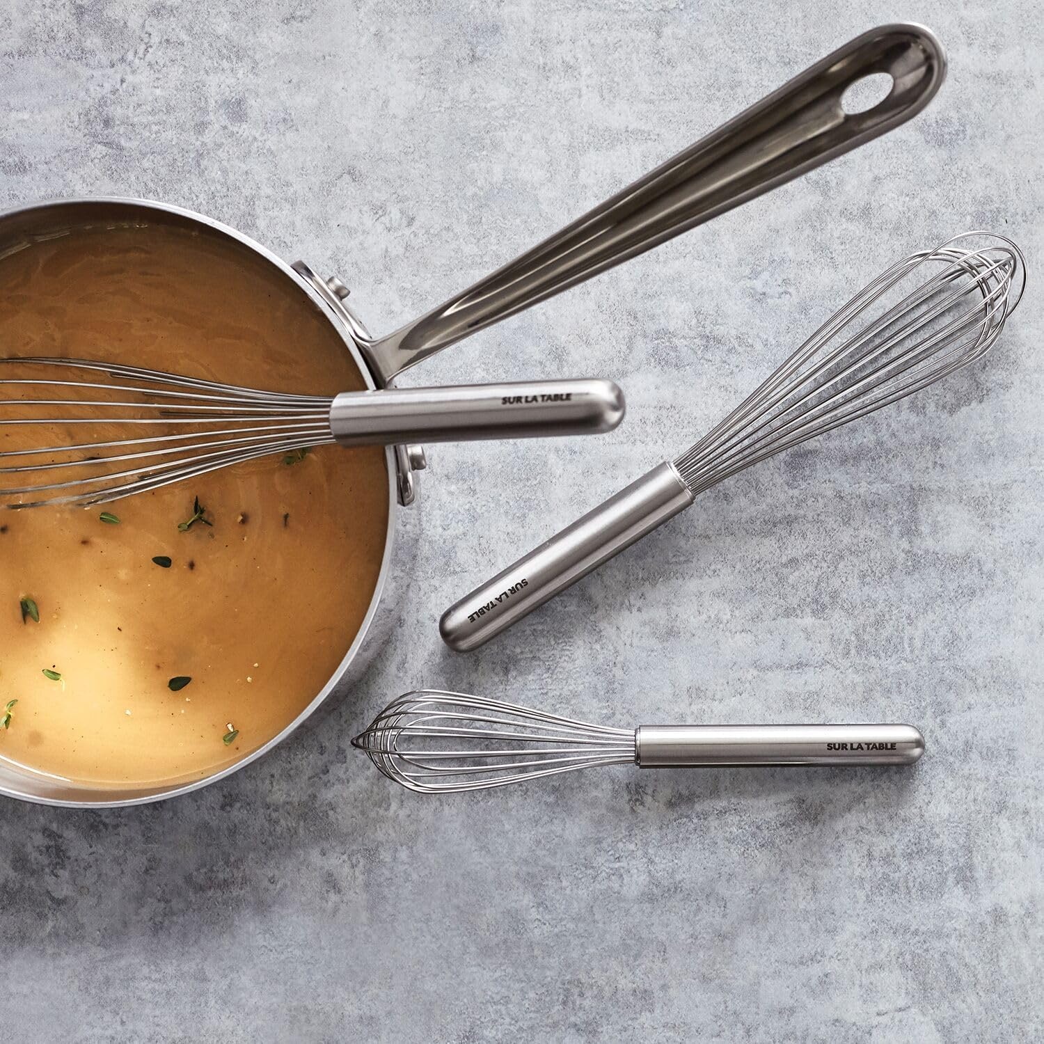 image:imageSur La Table 8 French Whisk ProfessionalQuality Stainless Steel for Beating Mixing amp EmulsifyingSilver