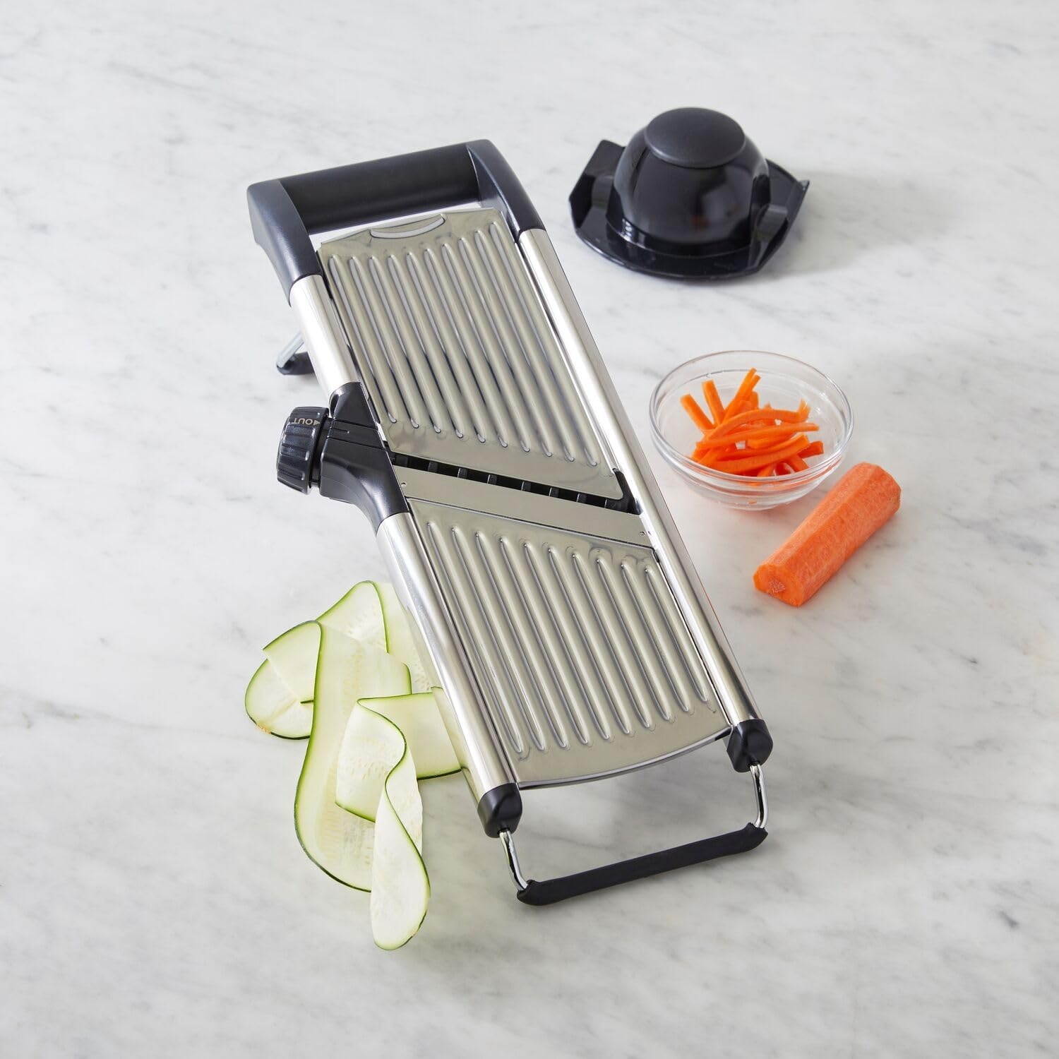 image:imageSur La Table Mandoline Slicer Adjustable Kitchen Slicing Tool with BuiltIn Slice amp Julienne Settings No Blade Changes Required Multiple Thickness Options Saves Prep Time