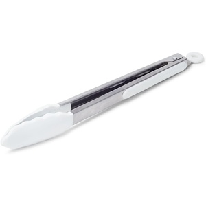 image:imageSur La Table 7 Mini Nylon Tongs  Stainless Steel Handle with Silicone Tips Heat to 425F Locking Mechanism for Compact Storage Perfect for Appetizers Small Plates amp Everyday CookingWhite