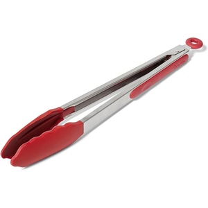image:imageSur La Table 7 Mini Nylon Tongs  Stainless Steel Handle with Silicone Tips Heat to 425F Locking Mechanism for Compact Storage Perfect for Appetizers Small Plates amp Everyday CookingDark Red