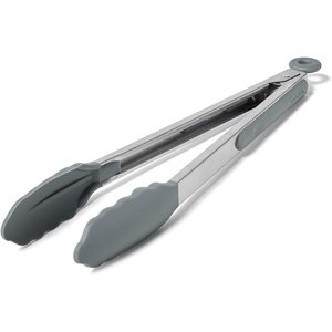image:imageSur La Table 7 Mini Nylon Tongs  Stainless Steel Handle with Silicone Tips Heat to 425F Locking Mechanism for Compact Storage Perfect for Appetizers Small Plates amp Everyday CookingGray