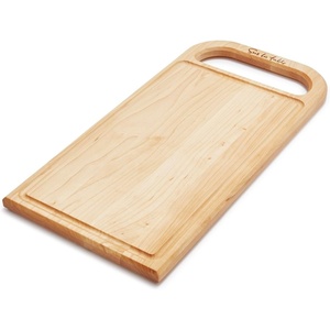 image:imageSur La Table Everyday Cutting Board 18 in x 9 in Maple Natural Maple Wood Board with Juice Grooves and CutOut Handle for Daily Prep 18 in x 9 in