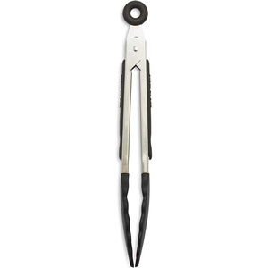 image:imageSur La Table SiliconeTipped Tongs 7 in Black Compact Nonstick Tongs for Precision Plating and Small Plate Service 7 inBlack