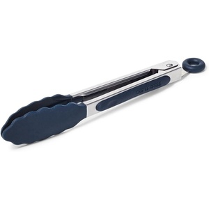 image:imageSur La Table SiliconeTipped Tongs 7 in Black Compact Nonstick Tongs for Precision Plating and Small Plate Service 7 inNavy