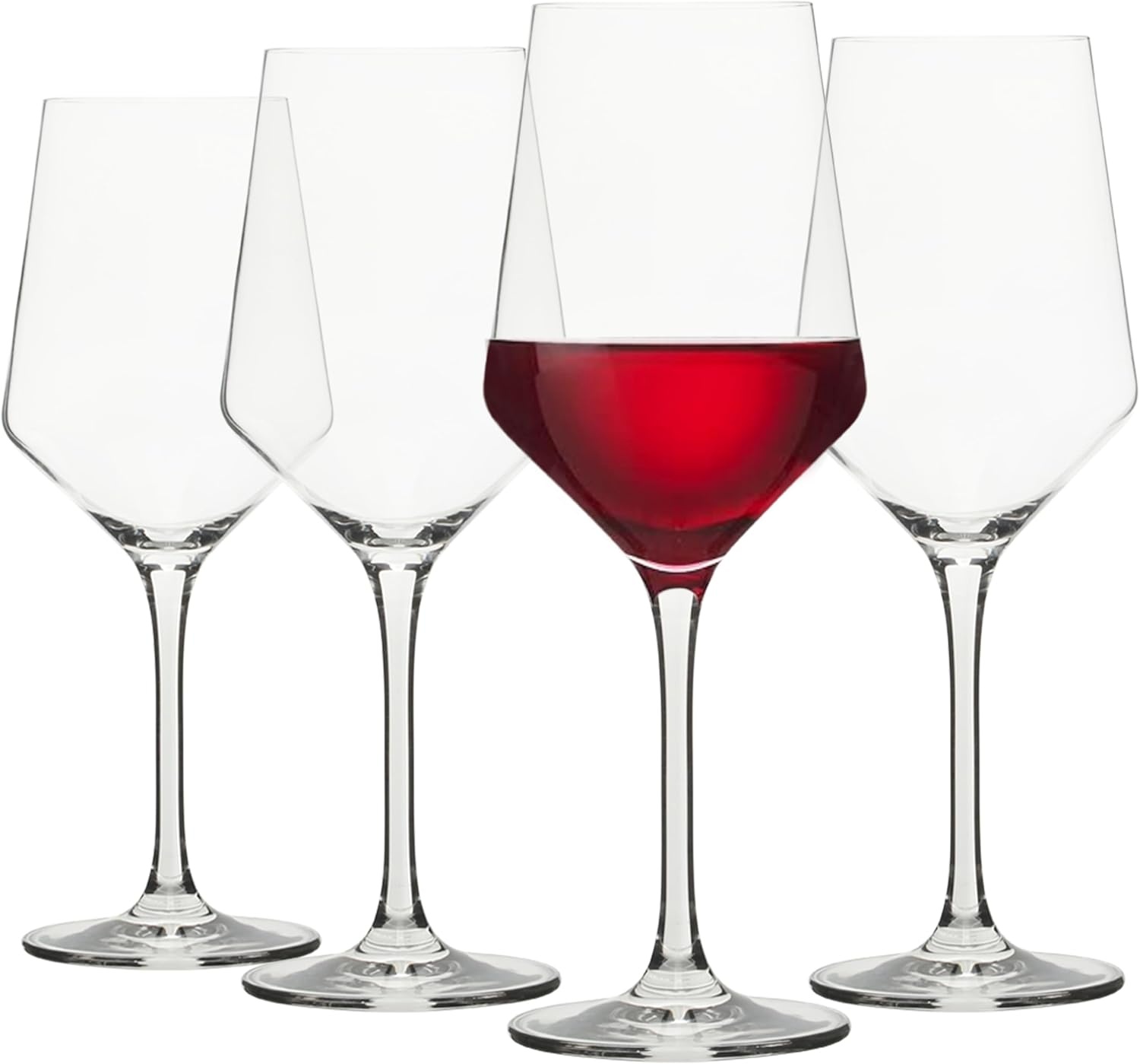 image:imageSur La Table Kitchen Essentials Vino Breeze Crystal Clear 18 OZ 4 Pack All Purpose White Wine Glass With Modern Curve SilhouetteGlass