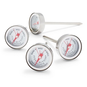 image:imageSur La Table Stainless Steel Steak Button Thermometers Silver