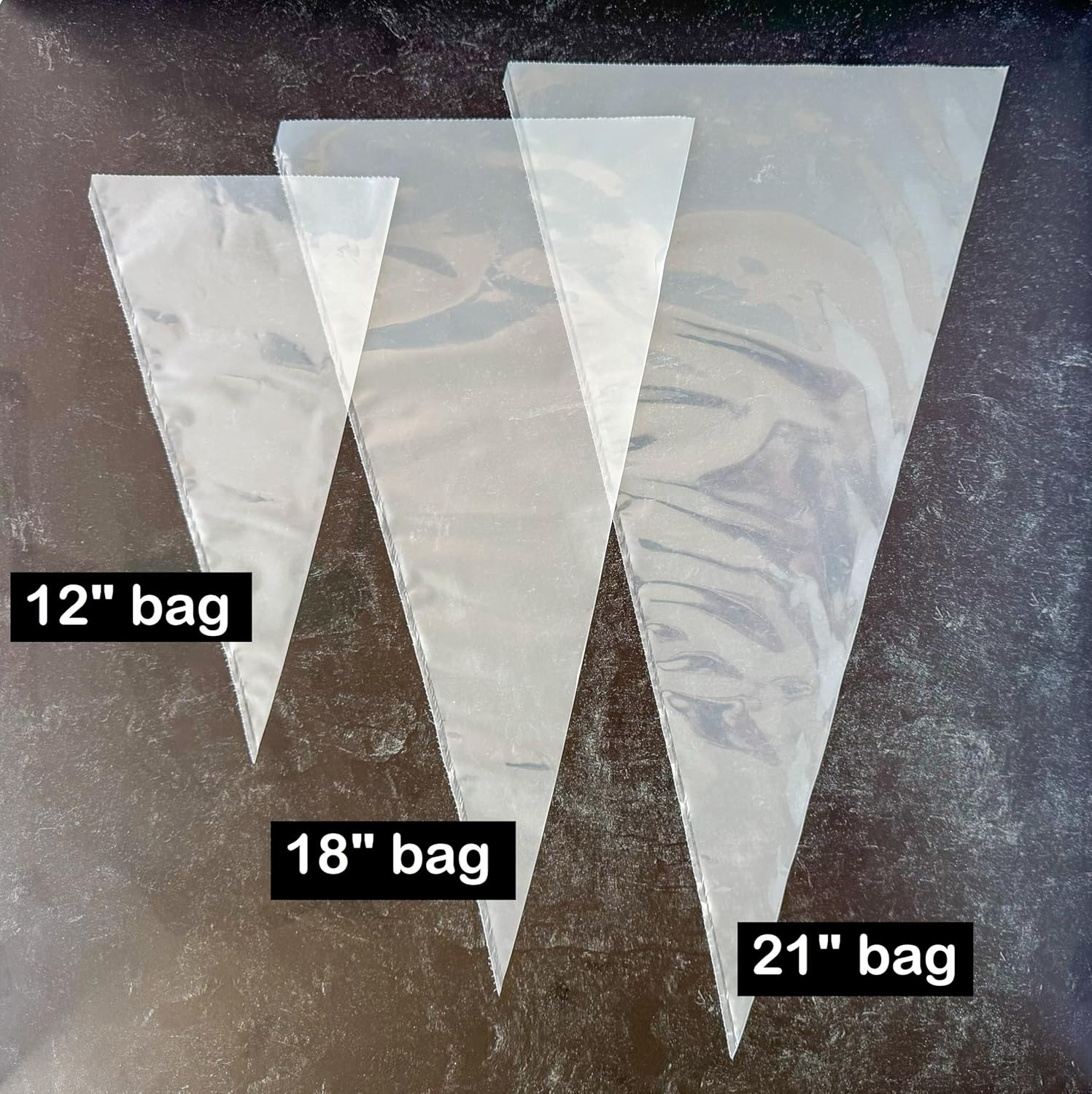 image:imageAteco 4412 Plastic Disposable Piping and Cake Decorating Bags with NuPlastiQ Pack of 100 ClearWhite