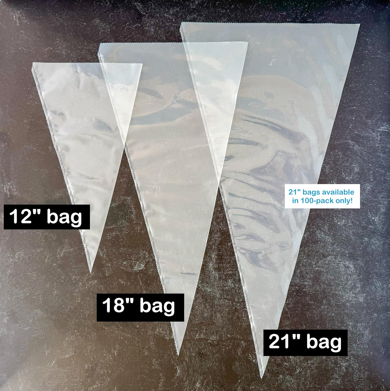 image:imageAteco 4412 Plastic Disposable Piping and Cake Decorating Bags with NuPlastiQ Pack of 100 ClearWhite