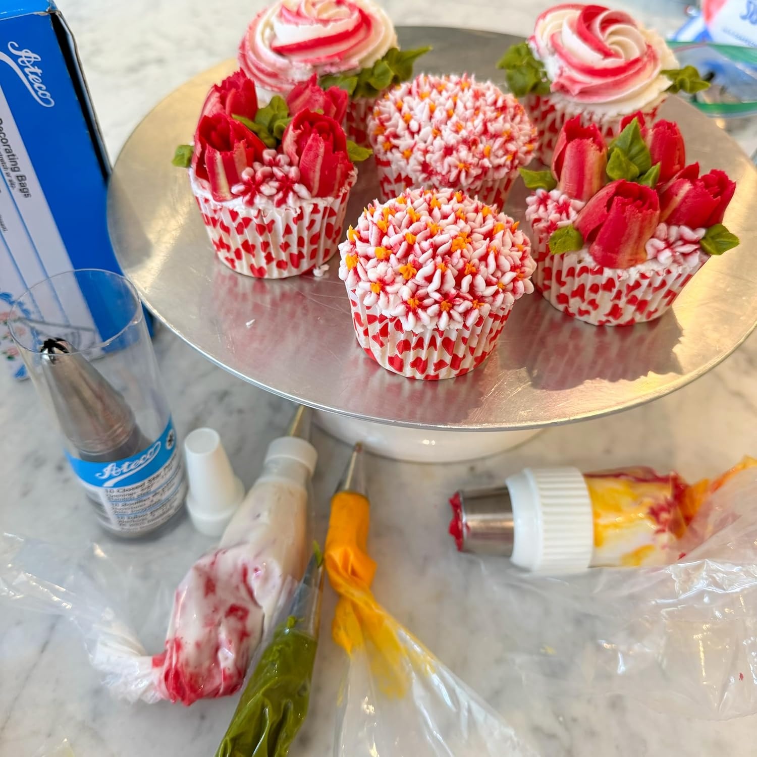 image:imageAteco 4412 Plastic Disposable Piping and Cake Decorating Bags with NuPlastiQ Pack of 100 ClearWhite