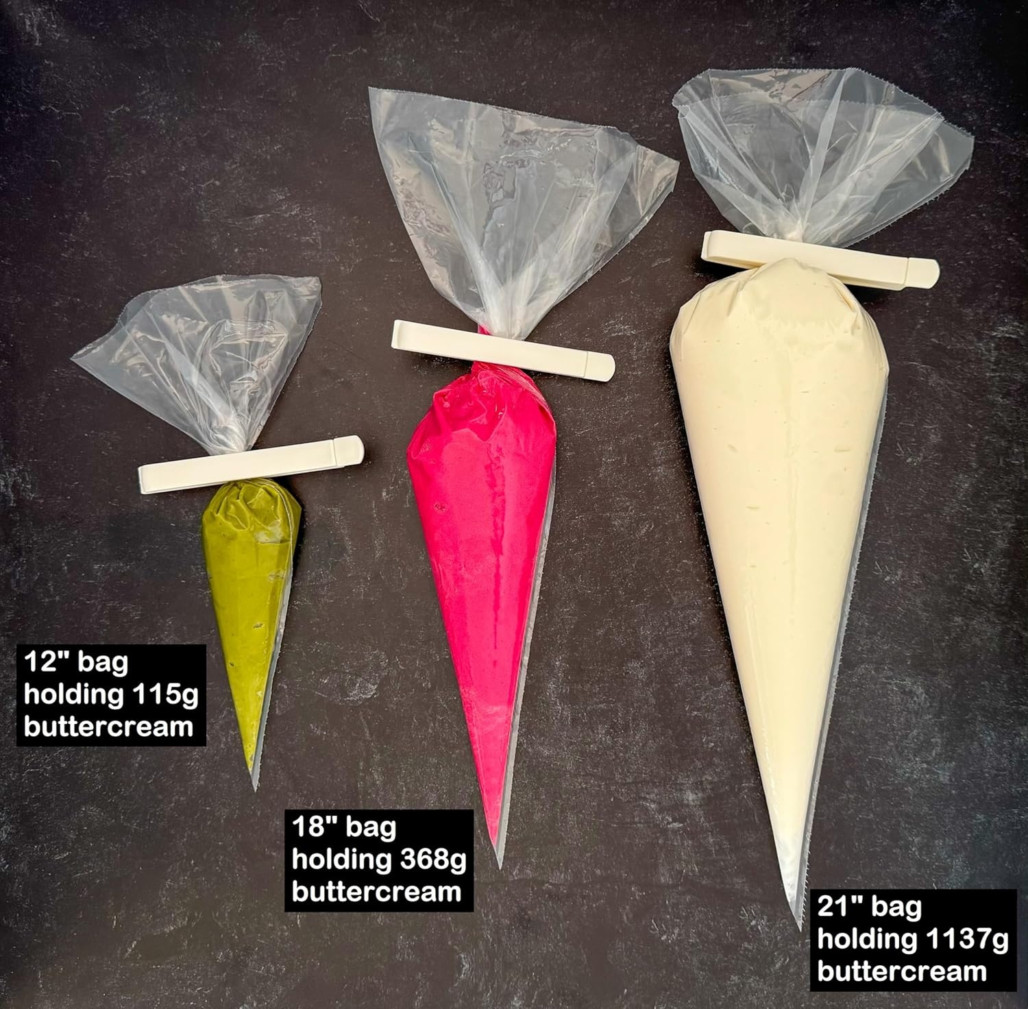 image:imageAteco 4412 Plastic Disposable Piping and Cake Decorating Bags with NuPlastiQ Pack of 100 ClearWhite
