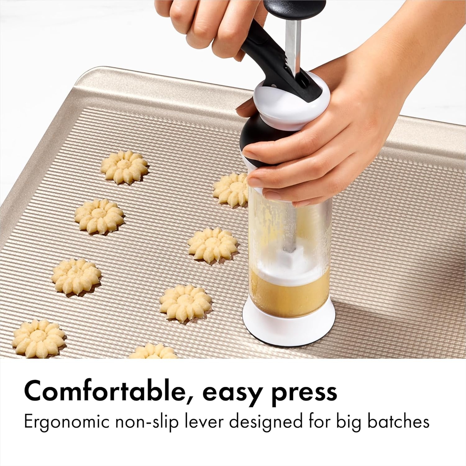 image:imageOXO Good Grips 14Piece Cookie Press Set Cookie Press with 12 Stainless Steel Disks and Storage Case Holiday Baking and Everyday Treats Essential Baking Supplies100 Pack of 2