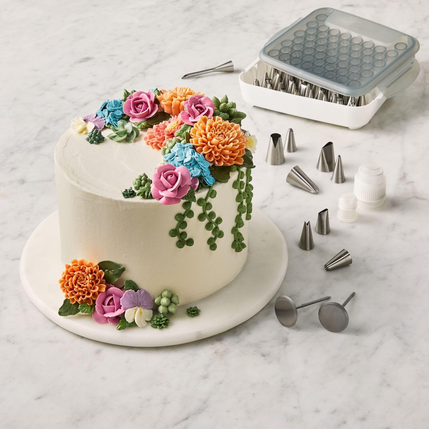 image:imageSur La Table 60Piece Decorating Tip Set Silver