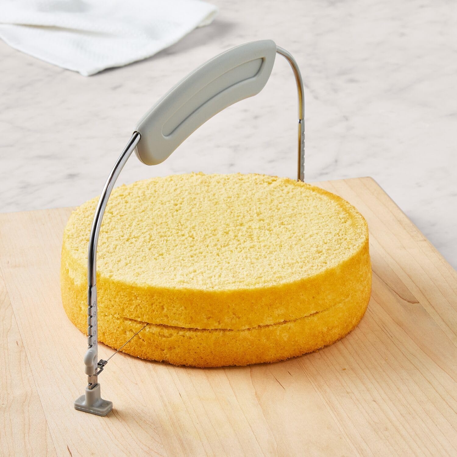 image:imageSur La Table Cake Leveler Adjustable Wire Cake Leveler for Flat Even Layer Splitting and Torting