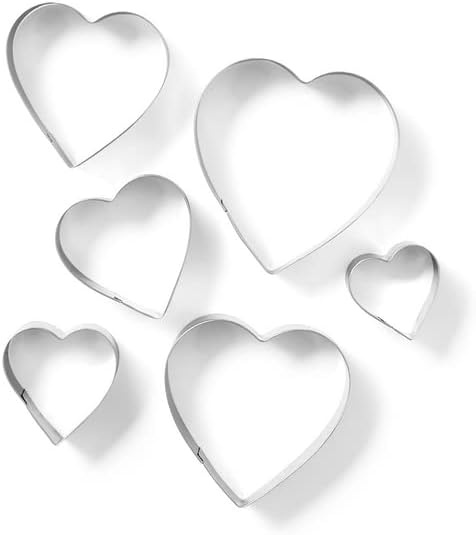 image:imageSur La Table Heart Cookie Cutters Set of 6 Stainless Steel