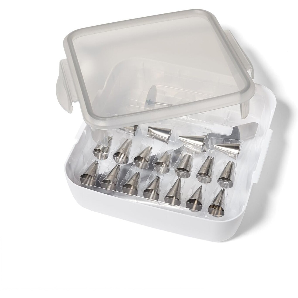 image:imageSur La Table Ultimate Decorating Set 34Piece Complete Stainless Steel Cake Decorating Kit with Tips Bags and Coupler for Frosting 34Piece
