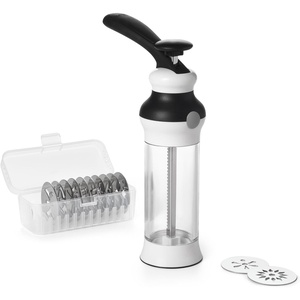 image:imageOXO Good Grips 14Piece Cookie Press Set Cookie Press with 12 Stainless Steel Disks and Storage Case Holiday Baking and Everyday Treats Essential Baking Supplies100
