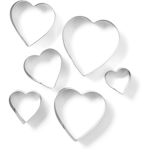 image:imageSur La Table Heart Cookie Cutters Set of 6 Stainless Steel