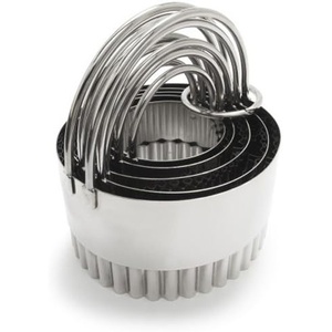 image:imageSur La Table Stainless Steel Fluted Biscuit Cutters Set of 5 Silver