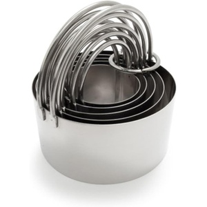 image:imageSur La Table Stainless Steel Round Biscuit Cutters Set of 5 Silver