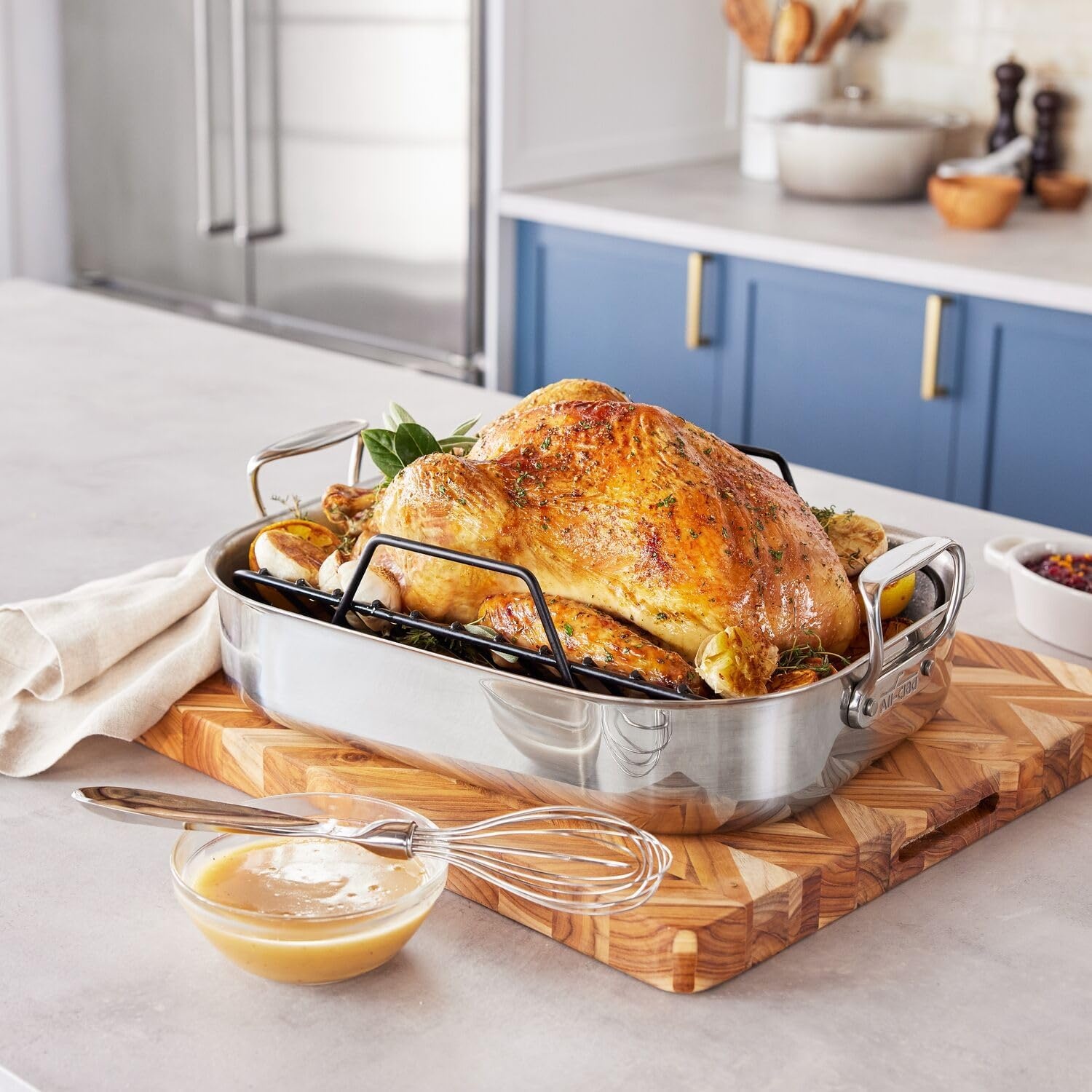 image:imageAllClad Stainless Steel Roasting Pan with Nonstick Rack Silver