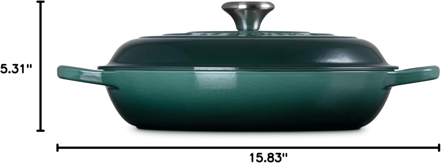 image:imageLe Creuset Enameled Cast Iron Signature Braiser 5 qt CeriseArtichaut
