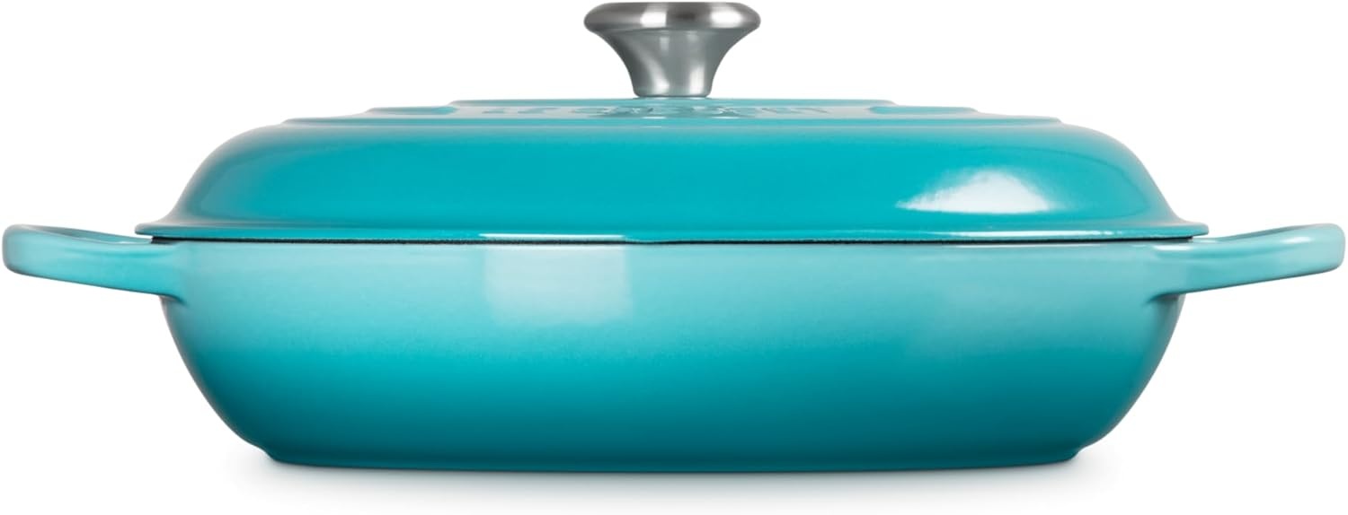 image:imageLe Creuset Enameled Cast Iron Signature Braiser 5 qt CeriseCaribbean