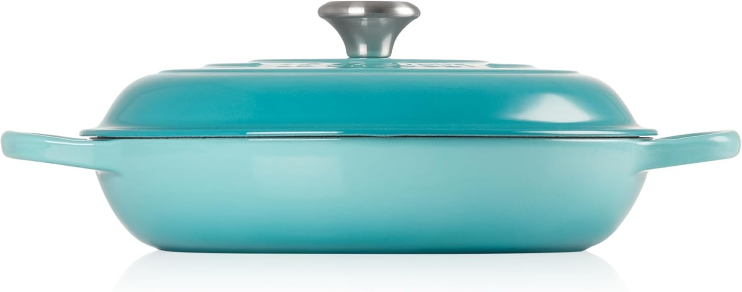 image:imageLe Creuset Enameled Cast Iron Signature Braiser 5 qt CeriseCaribbean